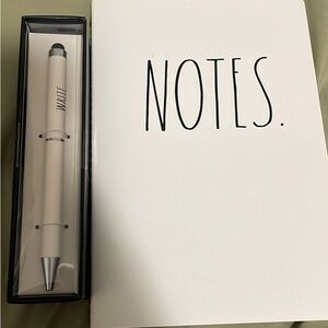 Rae Dunn Cream Notes Journal and Pen Set